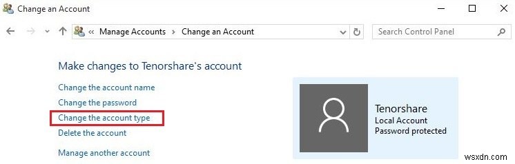 2 วิธีในการเปลี่ยนประเภทบัญชีของผู้ใช้ใน Windows 10 