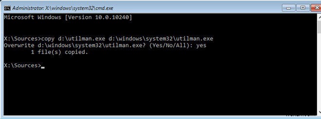 วิธีรีเซ็ตรหัสผ่านที่ลืมใน Windows 10 ด้วยพรอมต์คำสั่ง