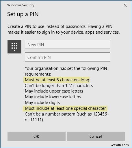 วิธีเปิดใช้งานนโยบายกลุ่มความซับซ้อนของ PIN และสร้าง PIN Windows 10 ที่ซับซ้อน