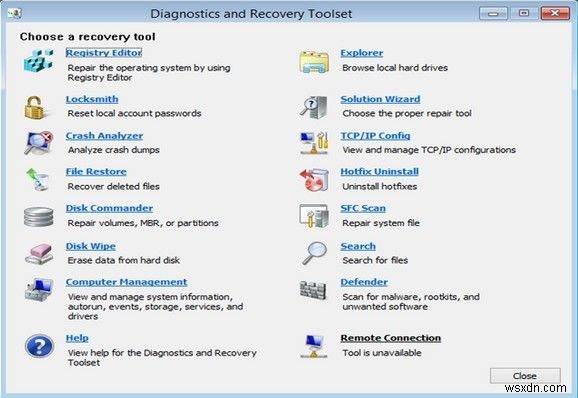 วิธีการสร้างและใช้ ERD Commander Boot Media Wizard ใน Windows 8.1/8