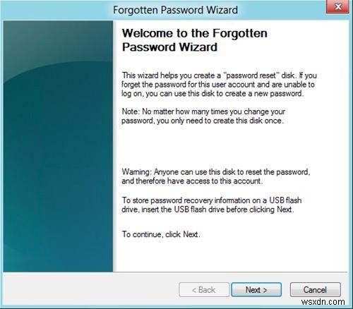 วิธีง่ายๆ ในการสร้างรหัสผ่าน Windows 8.1 รีเซ็ตดิสก์