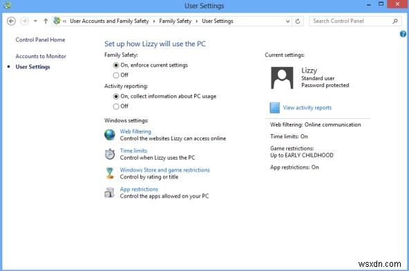 วิธีเปิดใช้งานการควบคุมโดยผู้ปกครองใน Windows 8