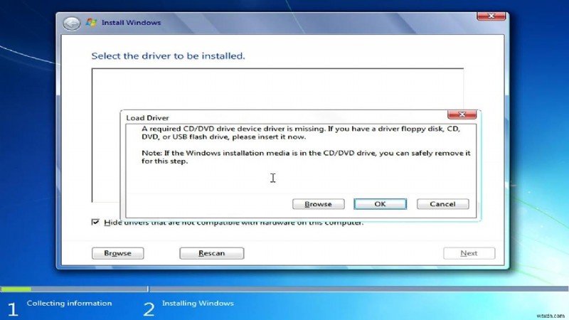 สาเหตุและแนวทางแก้ไขสำหรับการติดตั้ง Windows 7 โดยไม่รู้จักฮาร์ดไดรฟ์