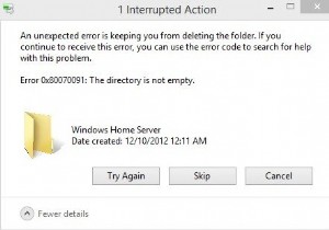 [แก้ไขปัญหา] ข้อผิดพลาด 0x80070091 ไดเรกทอรีไม่ว่างเปล่าใน Windows 7