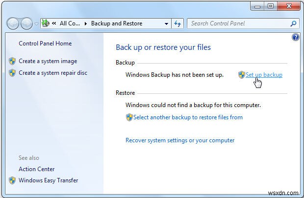วิธีตั้งค่าและใช้คุณลักษณะการสำรองและคืนค่าใน Windows 7