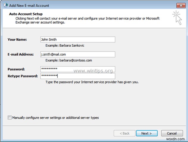 วิธีสร้างโปรไฟล์ Outlook ใหม่และนำเข้าข้อมูล Outlook (*.PST)
