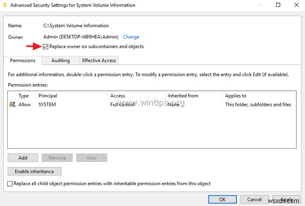 วิธีแก้ไข:C:\System Volume Information ไม่สามารถเข้าถึงได้ – การเข้าถึงถูกปฏิเสธ