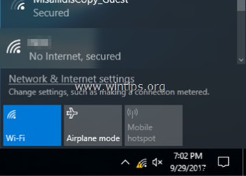 แก้ไข:เชื่อมต่อ WiFi แล้ว แต่ไม่มีอินเทอร์เน็ต (Windows 10/8/7)