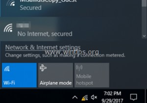 แก้ไข:เชื่อมต่อ WiFi แล้ว แต่ไม่มีอินเทอร์เน็ต (Windows 10/8/7)