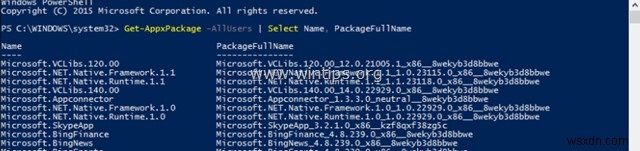 วิธีดูแอปและแพ็คเกจที่ติดตั้งทั้งหมดใน Windows 10, 8.1, 8 จาก PowerShell