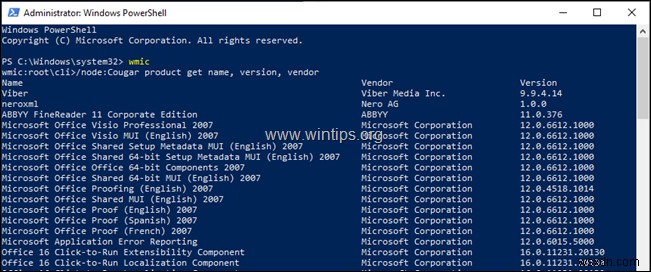 วิธีดูแอปและแพ็คเกจที่ติดตั้งทั้งหมดใน Windows 10, 8.1, 8 จาก PowerShell