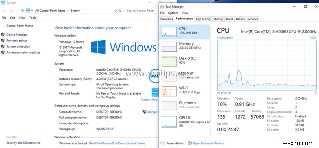 แก้ไข:CPU ไม่ทำงานที่ความเร็วเต็มที่ใน Windows 10