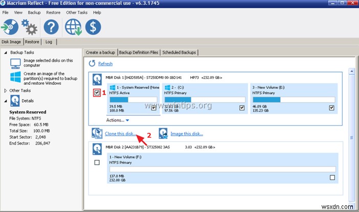 วิธีการโคลนดิสก์ด้วย Macrium Reflect (Windows 10/8/7)