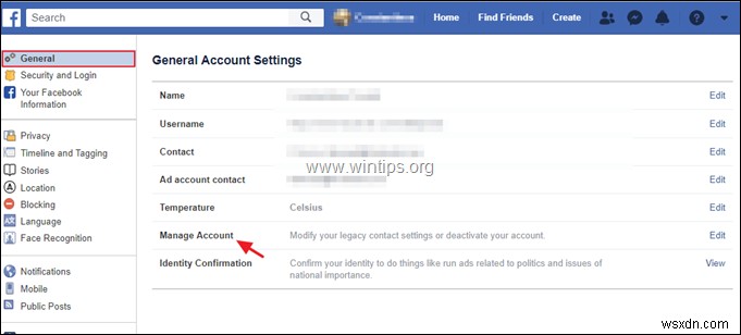 วิธีปิดใช้งานหรือลบบัญชี Facebook