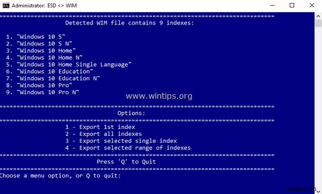 วิธีการแปลง Install.WIM เป็น Install.ESD หรือในทางกลับกัน