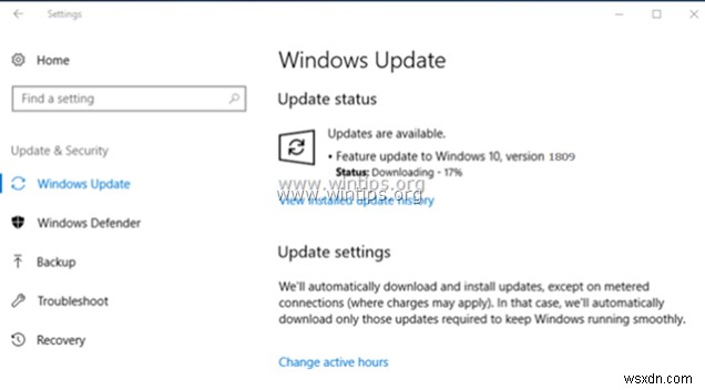 แก้ไข:อัปเดต Windows 10 1809 ไม่สำเร็จ (แก้ไขแล้ว)