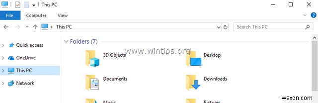 วิธีลบ OneDrive จากบานหน้าต่าง Explorer