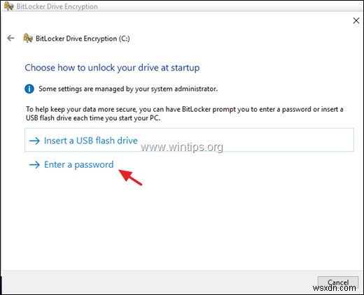 วิธีเข้ารหัสไดรฟ์ C:ด้วย BitLocker ใน Windows 10 Pro &Enterprise