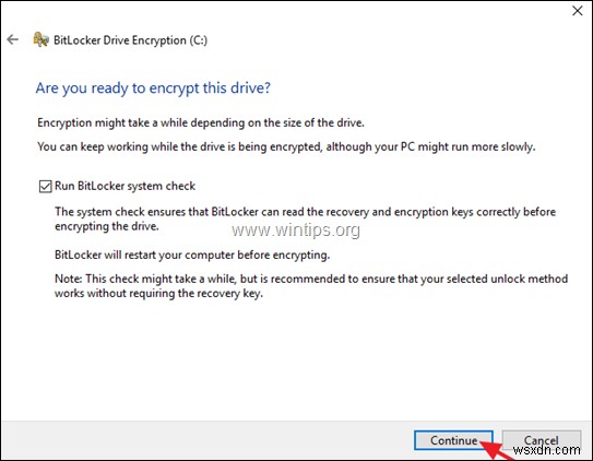 วิธีเข้ารหัสไดรฟ์ C:ด้วย BitLocker ใน Windows 10 Pro &Enterprise