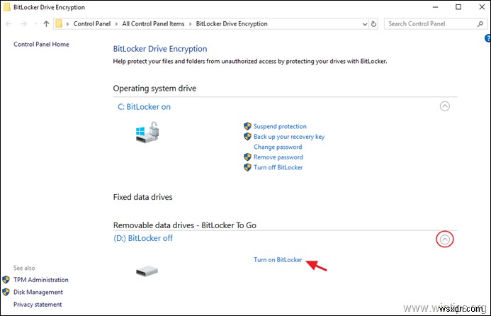 วิธีเข้ารหัสไดรฟ์ C:ด้วย BitLocker ใน Windows 10 Pro &Enterprise