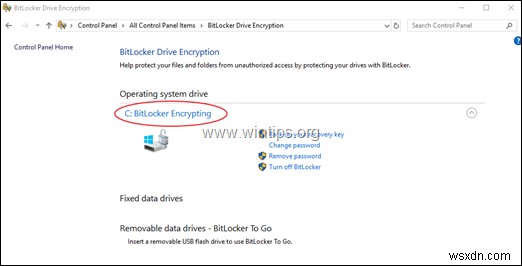 วิธีเข้ารหัสไดรฟ์ C:ด้วย BitLocker ใน Windows 10 Pro &Enterprise