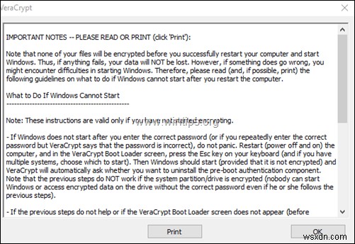 วิธีเข้ารหัสไดรฟ์ C:ด้วย VeraCrypt ใน Windows (ทุกรุ่น)