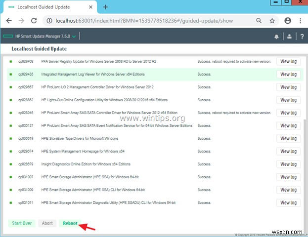 วิธีใช้ HP Smart Update Manager เพื่ออัปเดตเซิร์ฟเวอร์ ProLiant