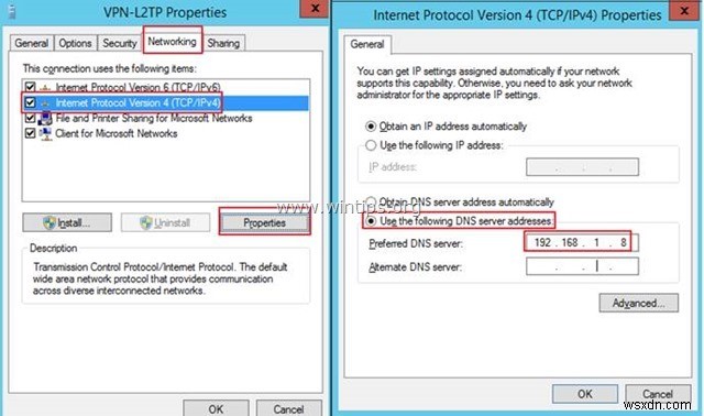 วิธีตั้งค่า L2TP VPN Server 2016 ด้วย Preshared Key แบบกำหนดเองสำหรับการตรวจสอบสิทธิ์