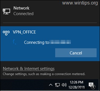 การแก้ไข:Windows 10 VPN ไม่เชื่อมต่อจากถาดระบบ แต่เชื่อมต่อจากการตั้งค่าเครือข่าย