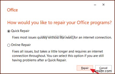 แก้ไข:แอปพลิเคชันไม่สามารถเริ่มได้อย่างถูกต้อง (0xc0000142) ใน Office 2019/2016