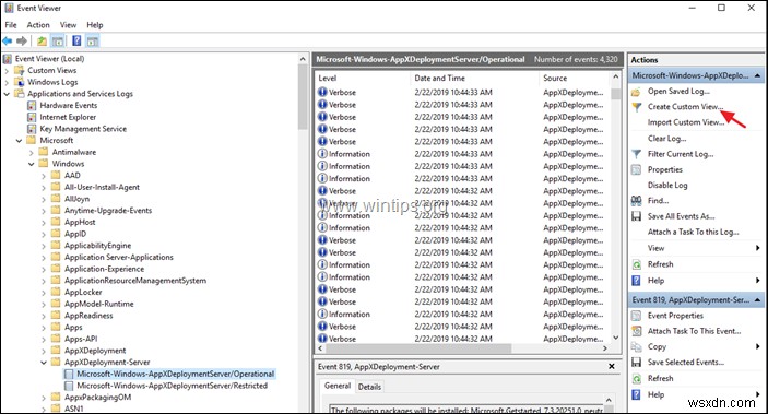 วิธีการดูบันทึกการดำเนินการปรับใช้ที่ล้มเหลวจาก PowerShell &Event Viewer