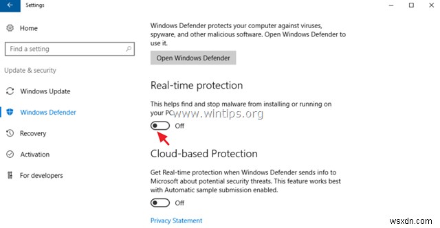 วิธีปิดใช้งานหรือลบ Windows Defender Antivirus ในเซิร์ฟเวอร์ 2016