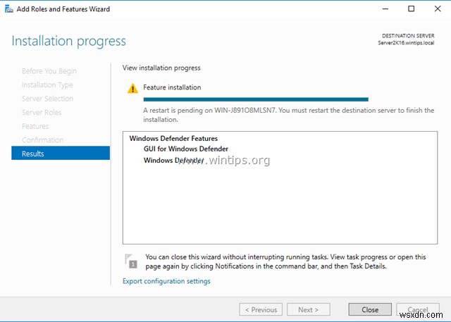 วิธีปิดใช้งานหรือลบ Windows Defender Antivirus ในเซิร์ฟเวอร์ 2016