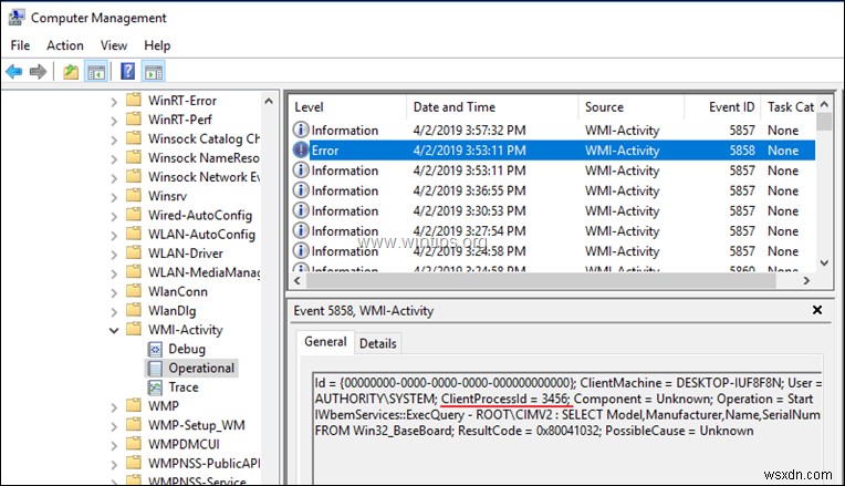 แก้ไข:ผู้ให้บริการ WMI โฮสต์การใช้งาน CPU สูงในระบบปฏิบัติการ Windows 10/8/7 (แก้ไขแล้ว)