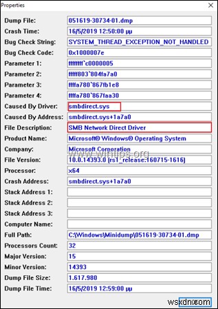 FIX BSOD 0x1000007e:SYSTEM THREAD EXCEPTION NOT HANDLED ที่เกิดจาก SMBDIRECT.SYS บน HP Proliant ML350 Gen 10 Server 2016 (แก้ไขแล้ว) 