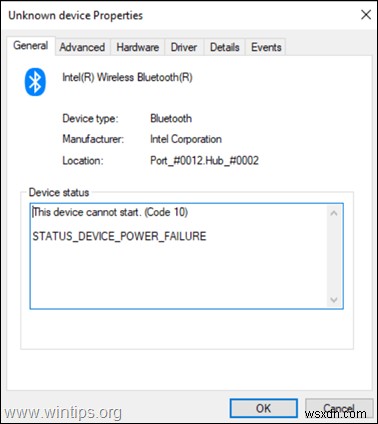 แก้ไข:Intel Wireless Bluetooth ไม่สามารถเริ่มรหัส 10 – สถานะอุปกรณ์ไฟฟ้าขัดข้อง