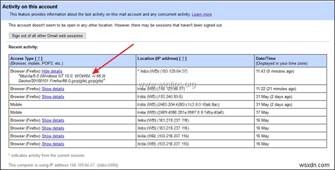 วิธีดูประวัติการเข้าสู่ระบบ GMAIL และกิจกรรมในบัญชี Google ของคุณบนเว็บ