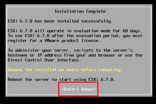 วิธีการติดตั้ง vSphere ESXi 6.7 บนเซิร์ฟเวอร์ Bare Metal