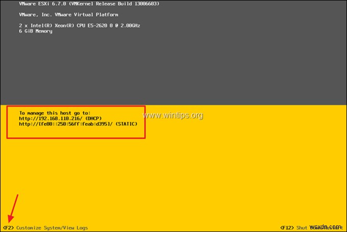 วิธีการติดตั้ง vSphere ESXi 6.7 บนเซิร์ฟเวอร์ Bare Metal