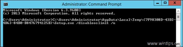 วิธีถอนการติดตั้ง Microsoft Security Essentials จากเซิร์ฟเวอร์ 2012/2012R2 (แก้ไขข้อผิดพลาด 0x8004FF04)