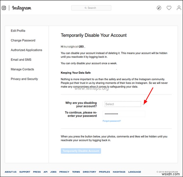 วิธีปิดการใช้งานบัญชี Instagram ของคุณชั่วคราว 