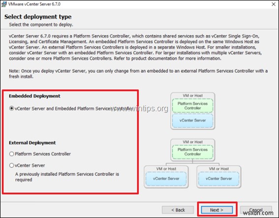 วิธีการติดตั้ง vCenter Server 6.7 บน Windows