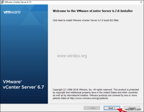 วิธีการติดตั้ง vCenter Server 6.7 บน Windows