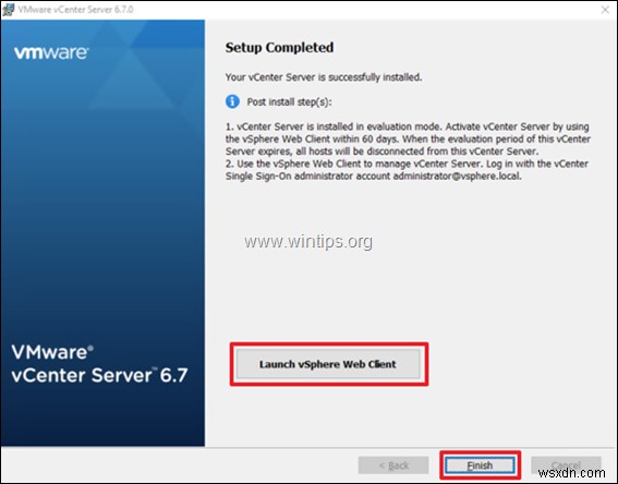 วิธีการติดตั้ง vCenter Server 6.7 บน Windows