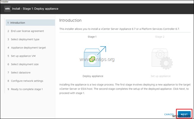 วิธีการติดตั้ง VCenter Server Appliance ใน VMware vSphere Hypervisor ESXi 6.7