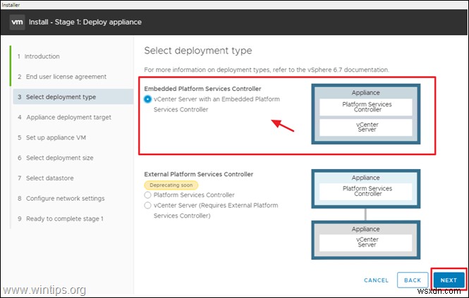 วิธีการติดตั้ง VCenter Server Appliance ใน VMware vSphere Hypervisor ESXi 6.7