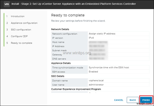 วิธีการติดตั้ง VCenter Server Appliance ใน VMware vSphere Hypervisor ESXi 6.7