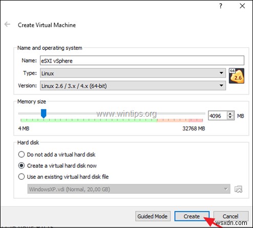 วิธีการติดตั้ง VMware ESXi บน VirtualBox