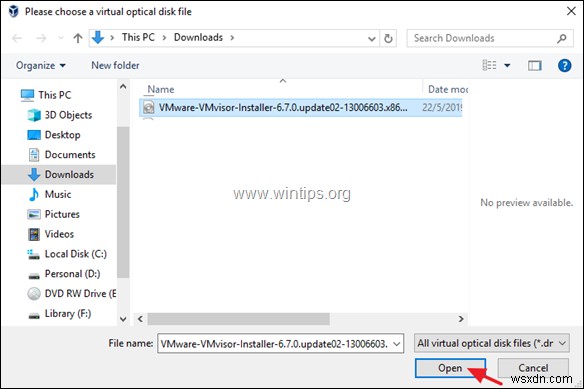 วิธีการติดตั้ง VMware ESXi บน VirtualBox