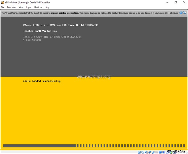 วิธีการติดตั้ง VMware ESXi บน VirtualBox